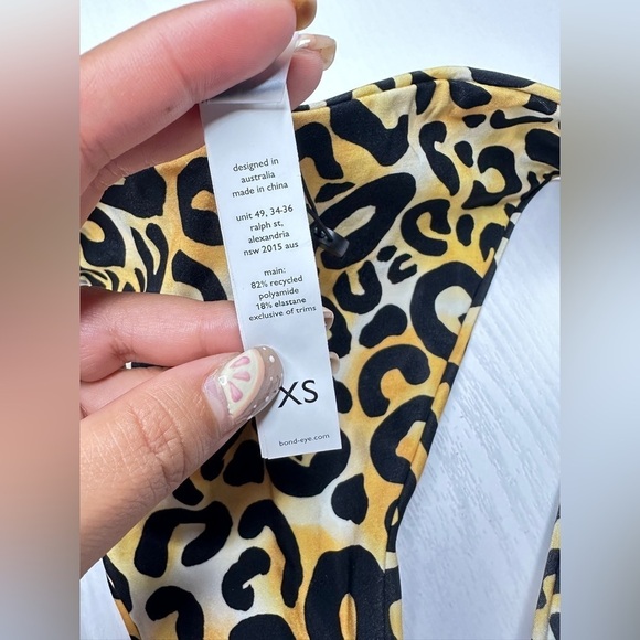 NWOT Bond-Eye Golden Leopard Print Sleek Bikini Bottom Sz XS - Picture 9 of 12